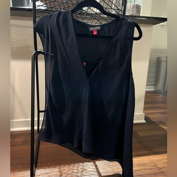 Vince camuto chiffon navy blue with camisole - Picture 2 of 3